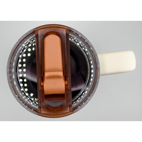 Stanley Quencher ProTour Flip Straw 30 oz Tumbler; CREAM APRICOT GLOSS - Picture 3 of 4